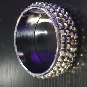 Handmade‎ Silver Studded Cuff Bracelet